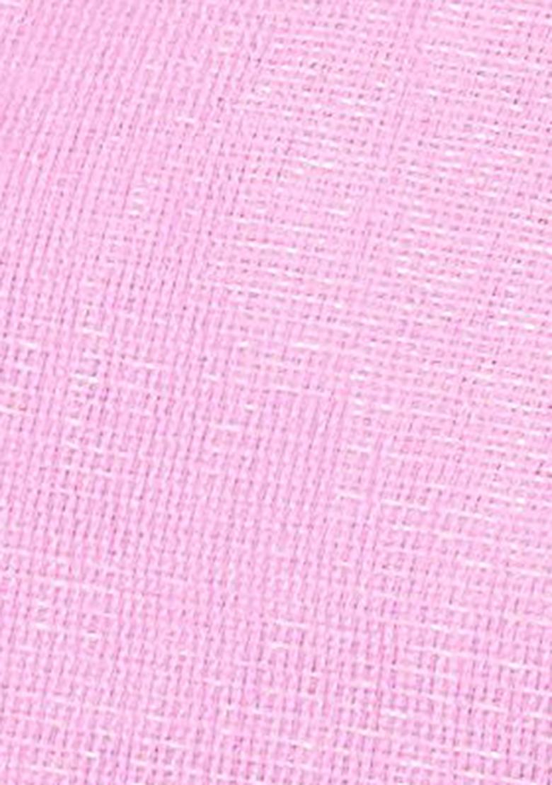 Pink Sequin Embroidered Twill Net Saree Set