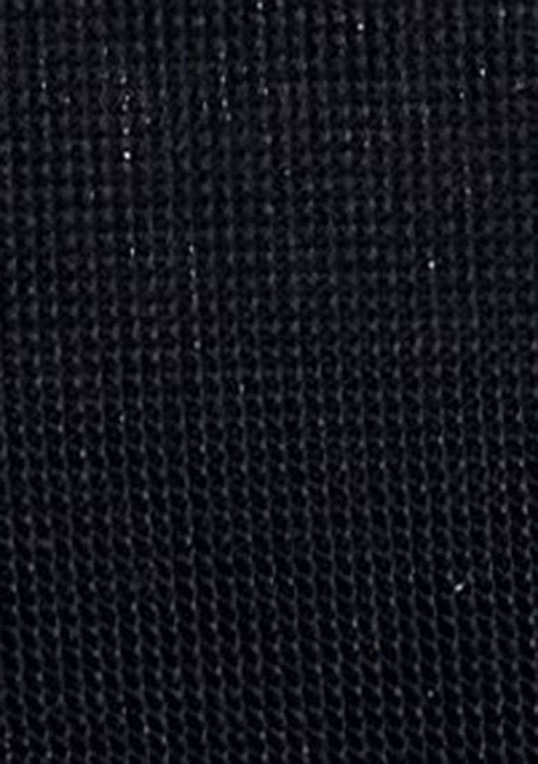 Black Sequin Embroidered Twill Net Saree Set - Indya