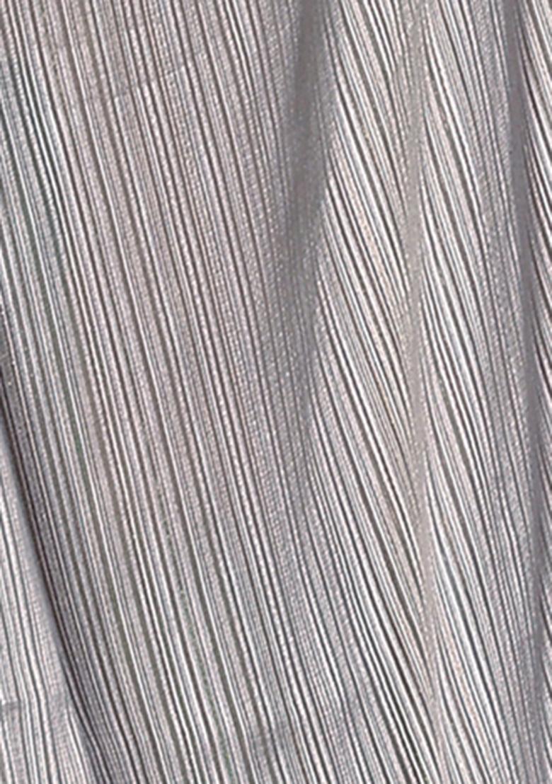 Grey Digital Print Polyester Saree Set