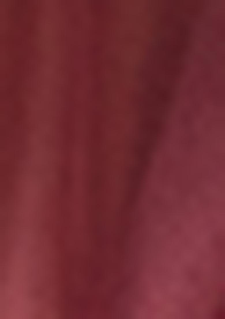 Peach Embroidered Organza Saree Set