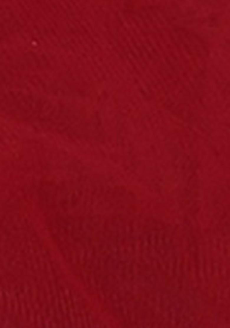 Maroon Thread Embroidered Soft Net Saree Set