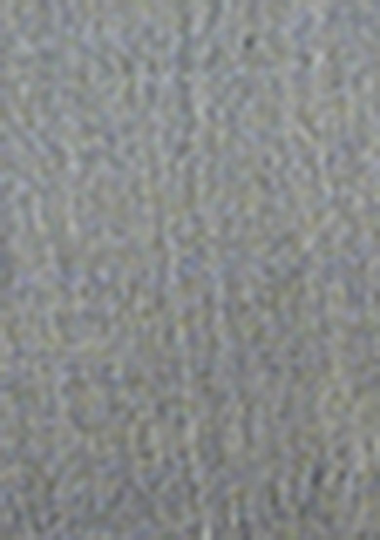 Grey Zari Woven Linen Saree Set