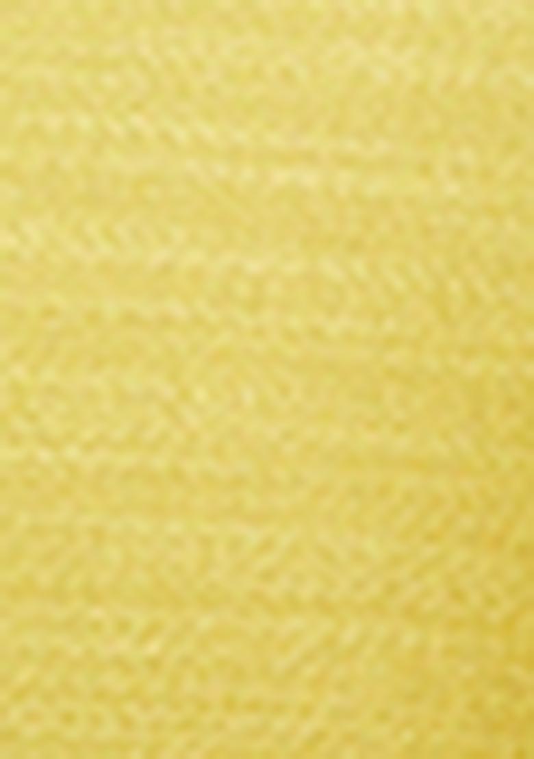 Yellow Zari Woven Linen Saree Set