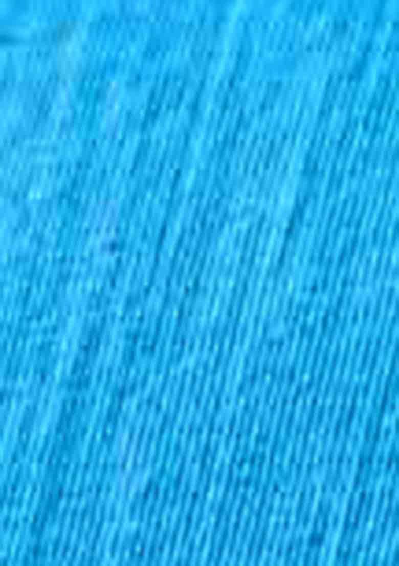 Blue Woven Thread Embroidered Silk Cotton Saree Set