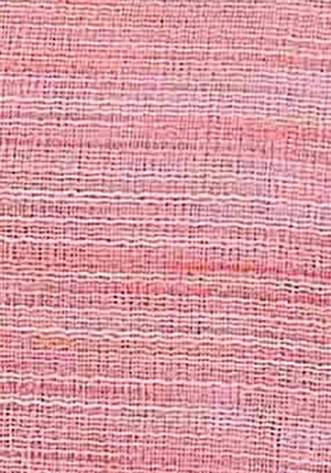 Peach Zari Woven Linen Saree Set