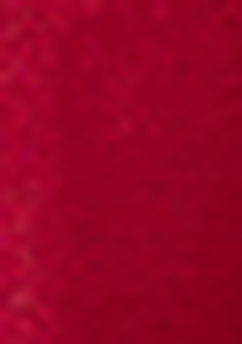 Red Swarovski Work Moss Brasso Saree Set