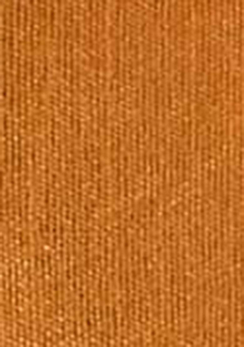 Orange Printed Georgette Saree Set