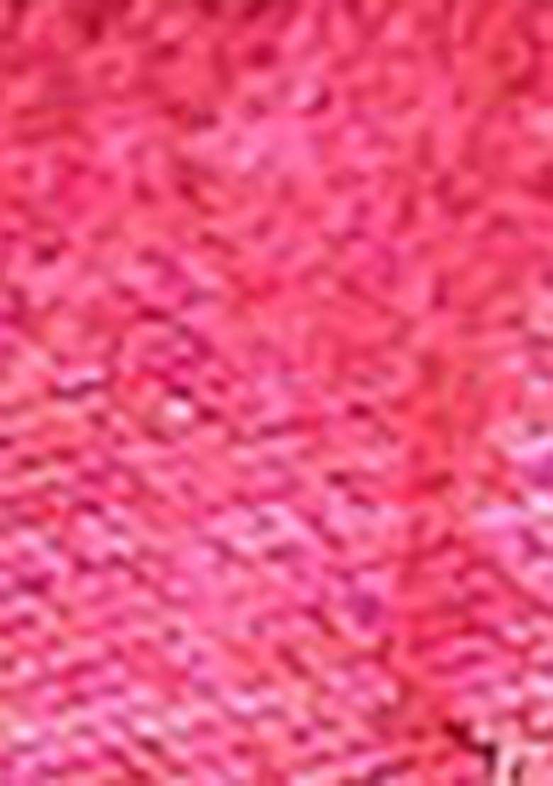 Pink Zari Woven Jacquard Silk Saree Set - Indya