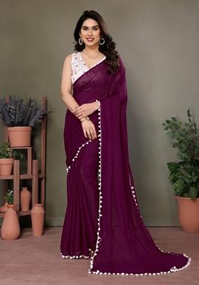 Golden Embroidered Georgette Saree Set