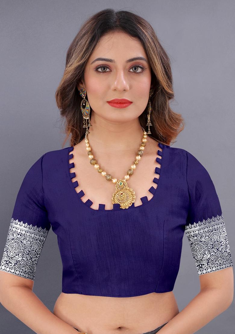 Golden Jacquard Litchi Silk Saree Set