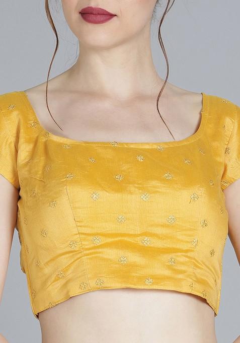 SOLID MUSTARD SAREE