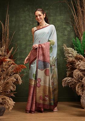 Multicolor Printed Cotton Saree