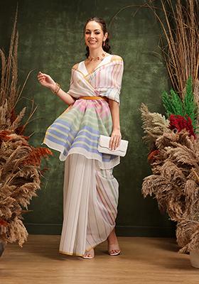 Multicolor Printed Cotton Saree