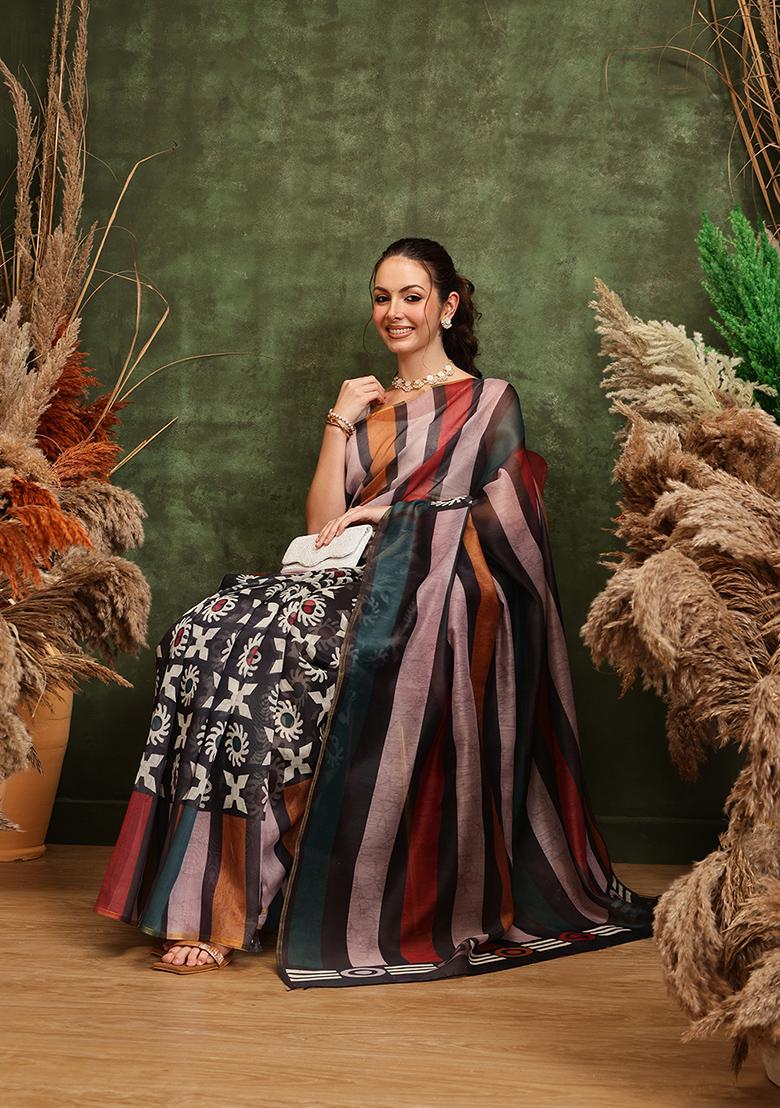 Multicolor Printed Cotton Saree