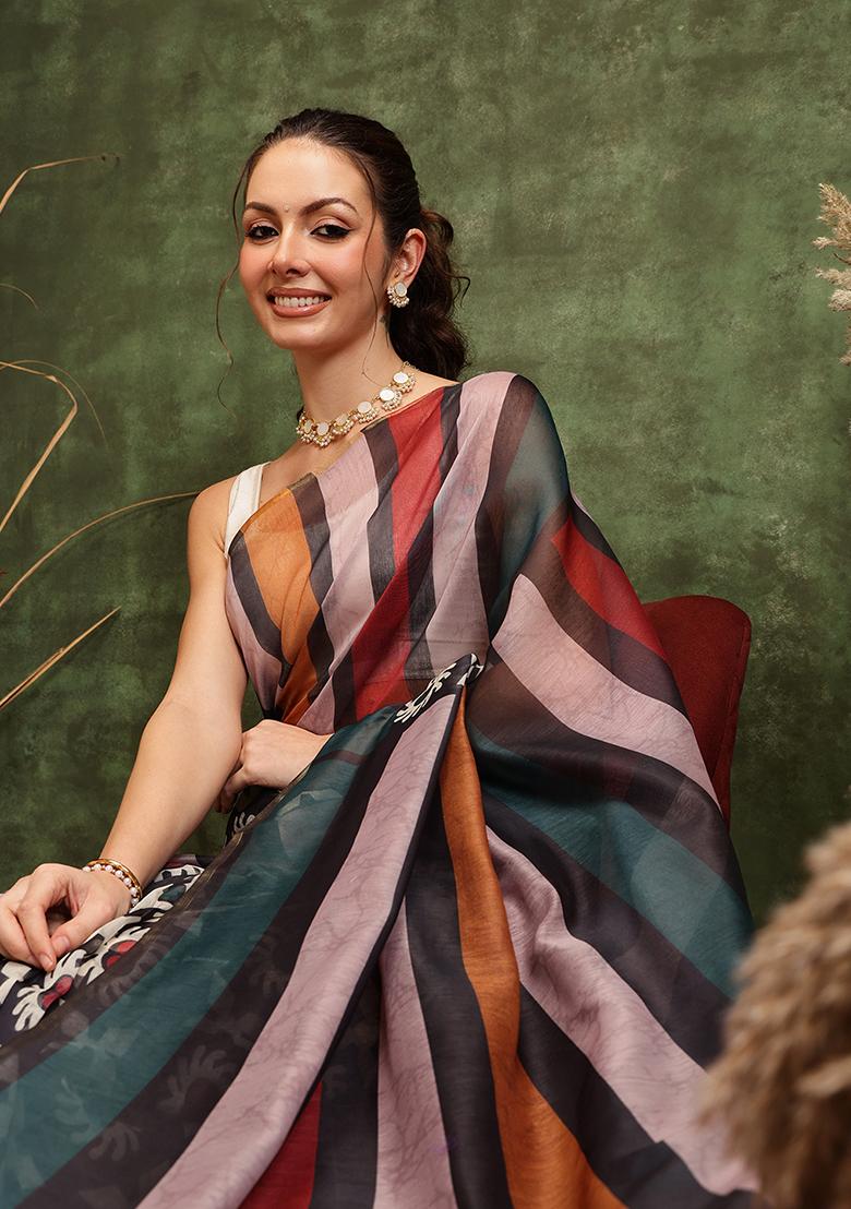 Multicolor Printed Cotton Saree