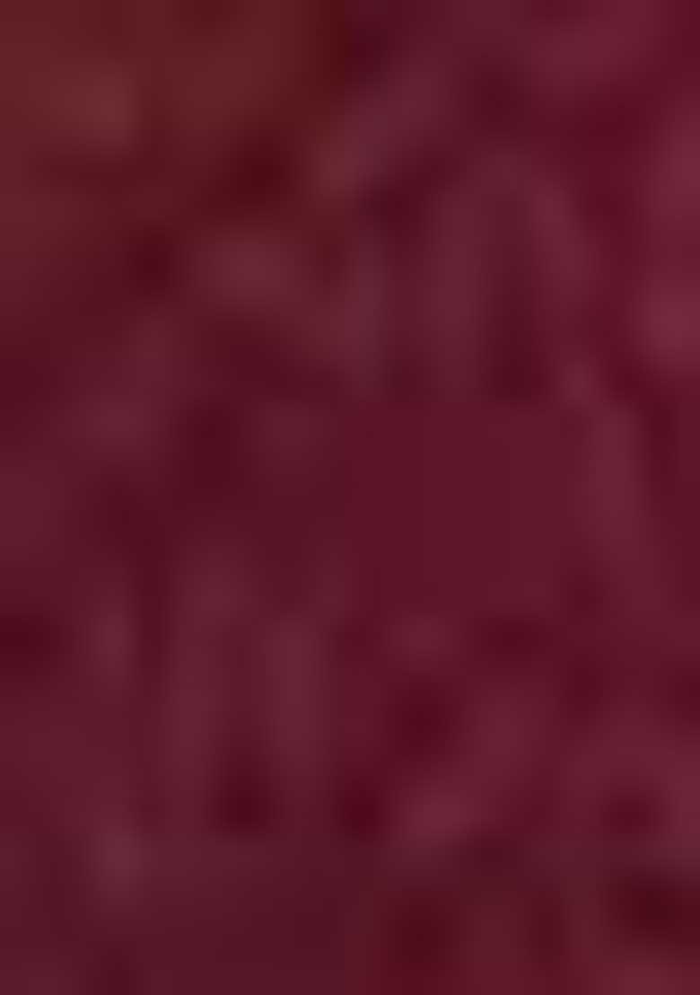 Wine Floral Print Chiffon Saree Set