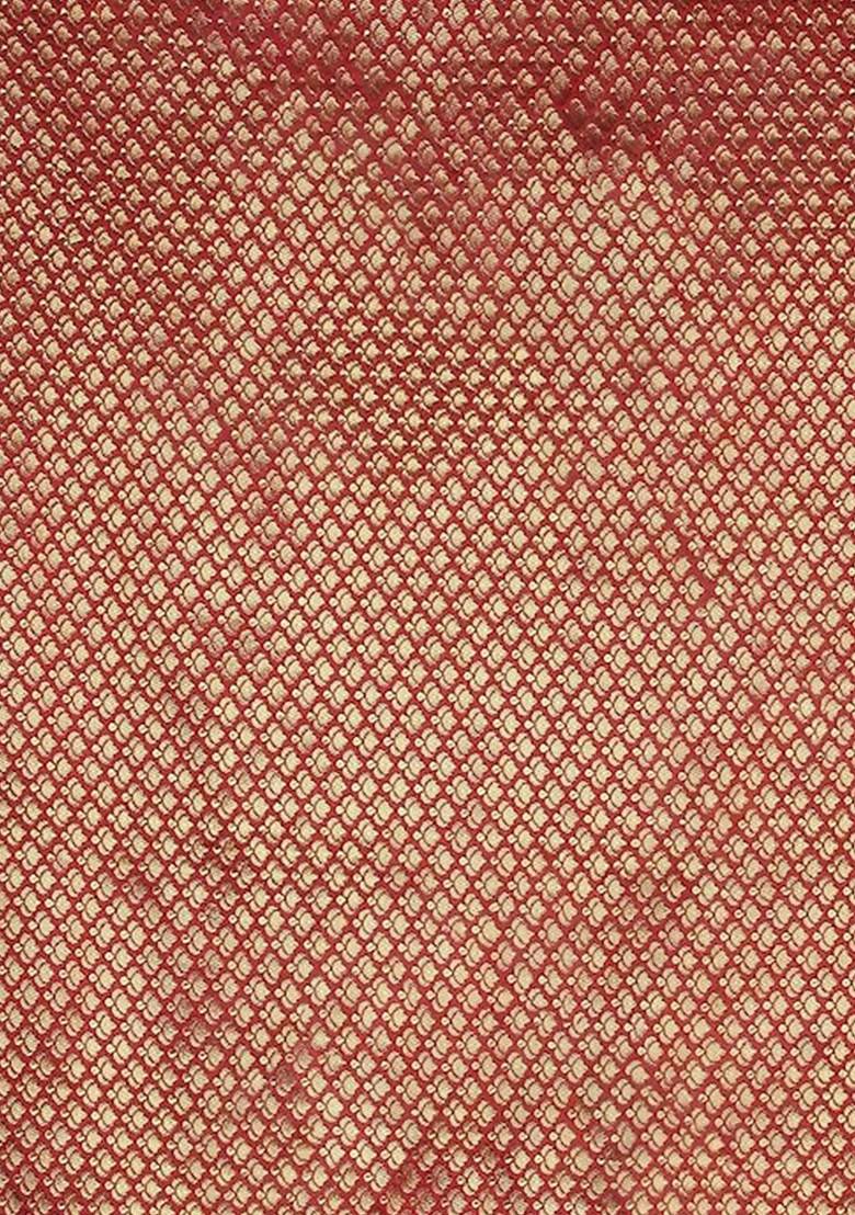 Grey Zari Embroidered Silk Saree Set