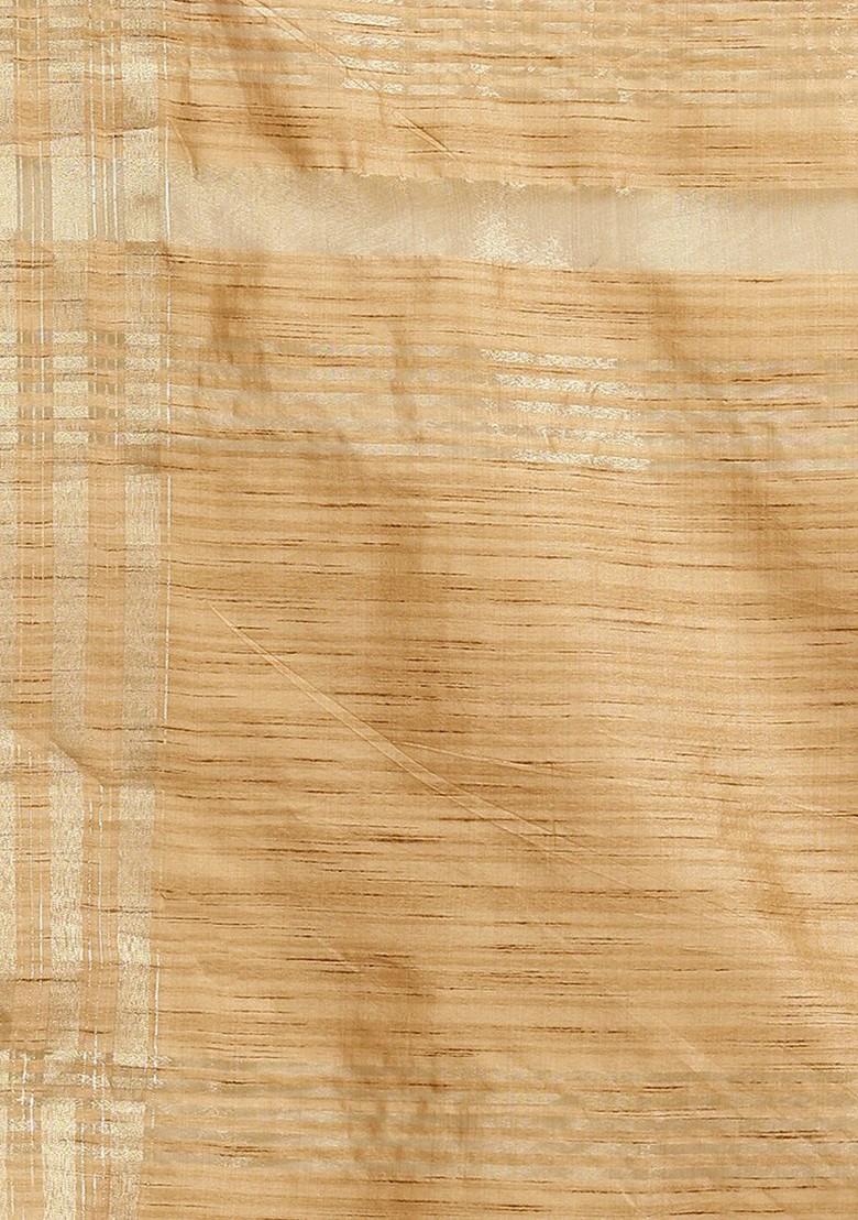 Pink Floral Embroidered Organza Saree Set