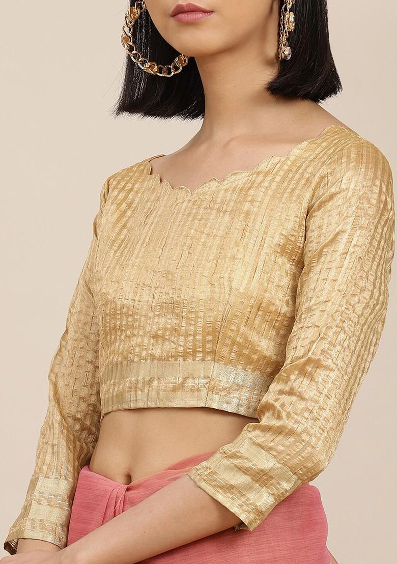 Pink Floral Embroidered Organza Saree Set