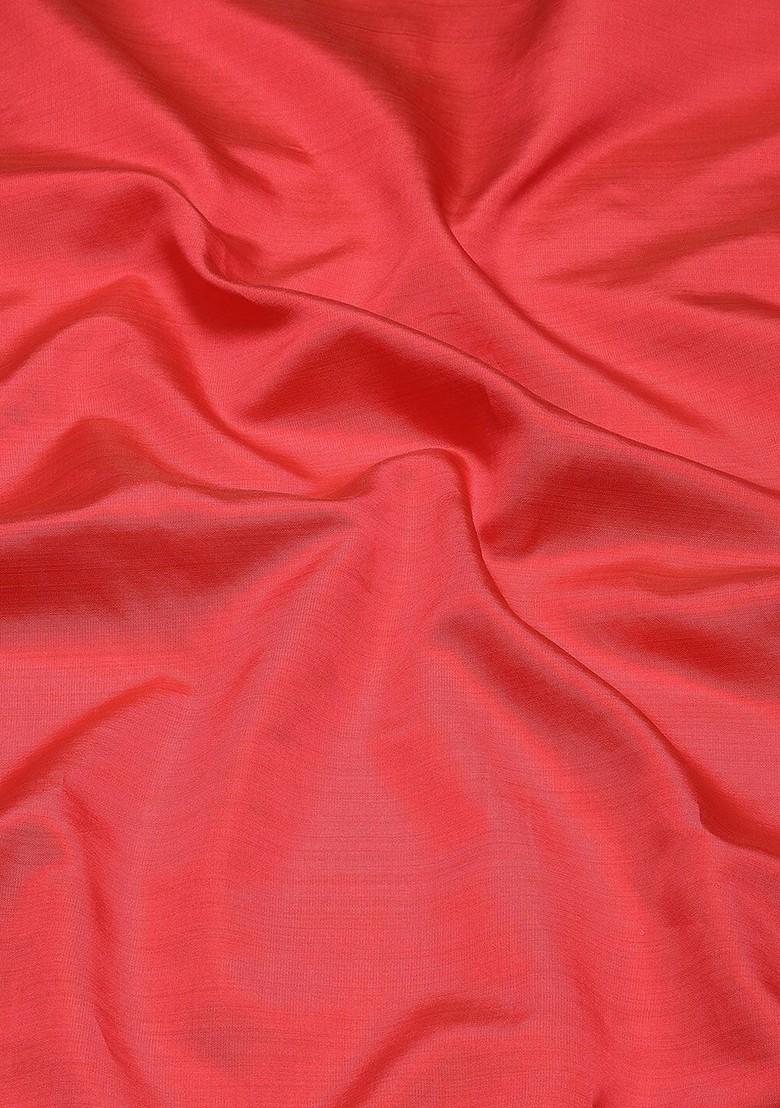 Pink Zari Embroidered Silk Saree Set