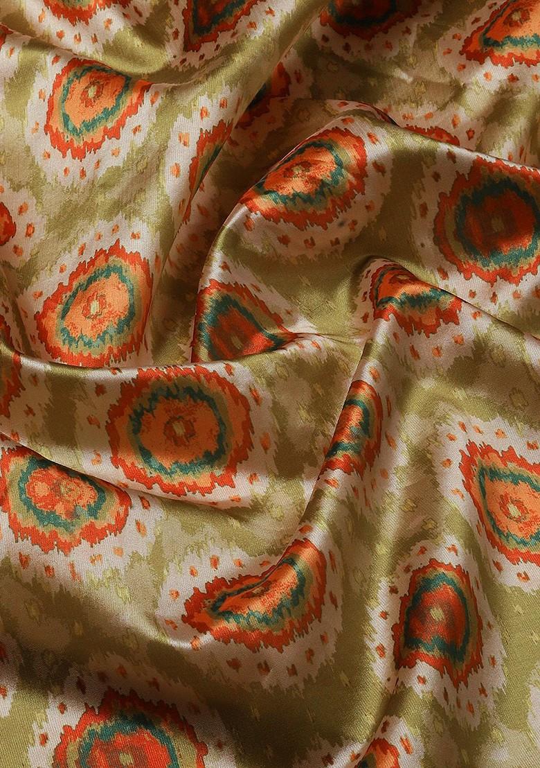 Green Ethnic Motifs Embroidery Banarasi Silk Saree Set