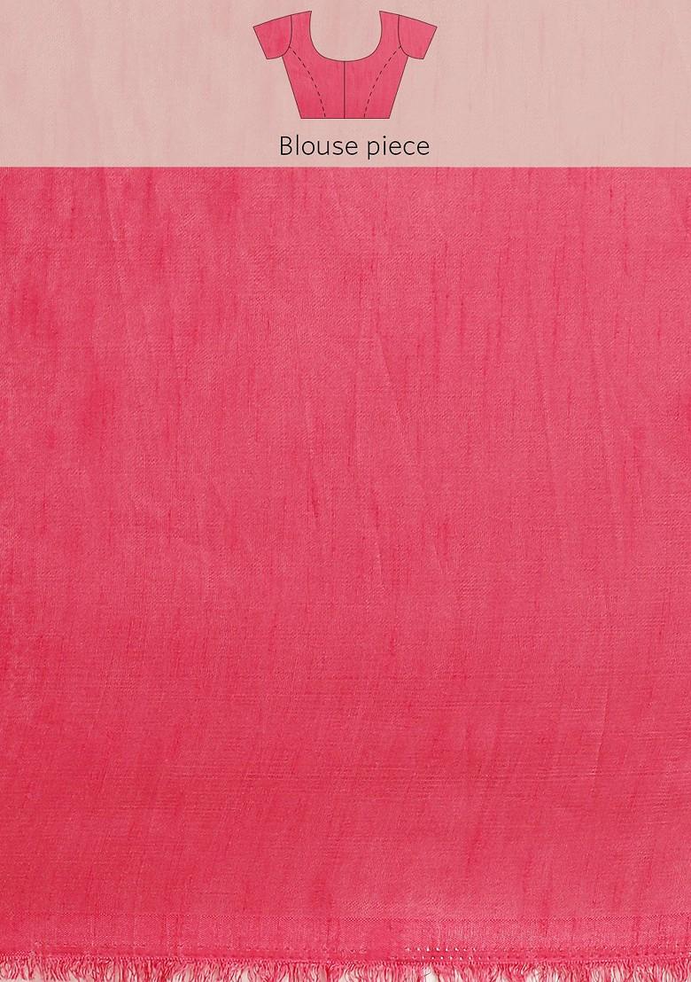 Blue Solid Satin Saree Set