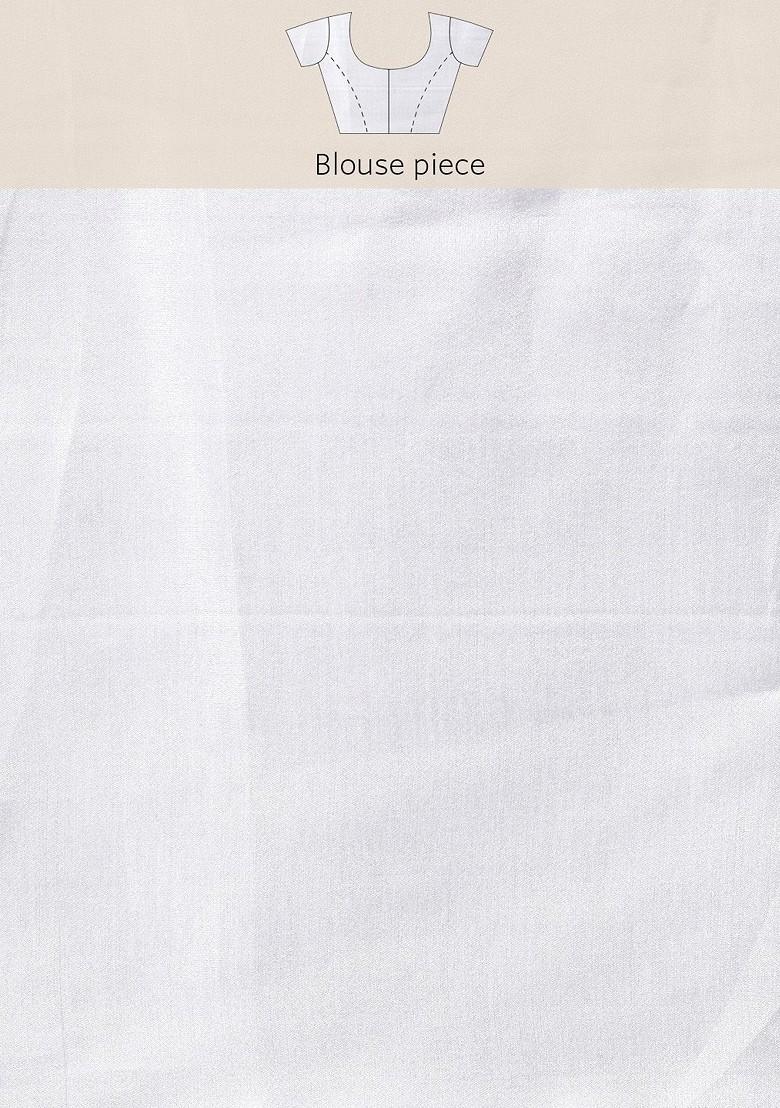 Purple Tie And Dye Poly Blend Saree Set