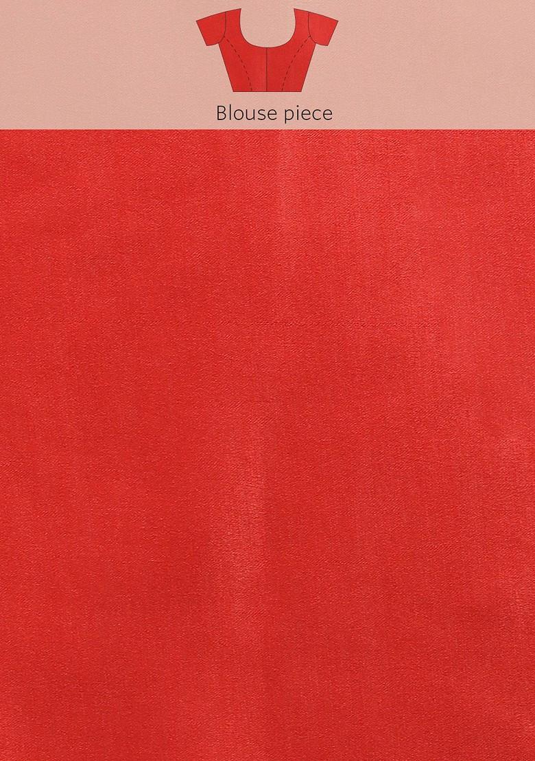 Off White Printed Organza Saree Set