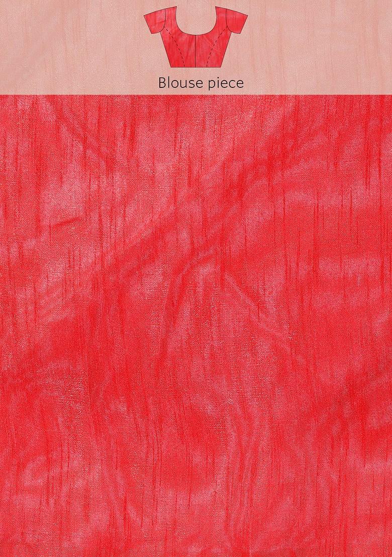 Green Printed Organza Saree Set