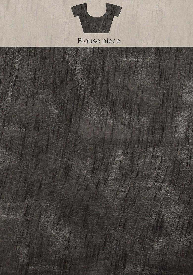 White Printed Organza Saree Set