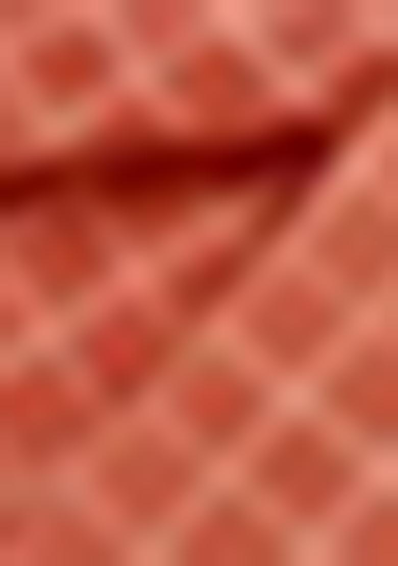 Orange Woven Silk Saree Set