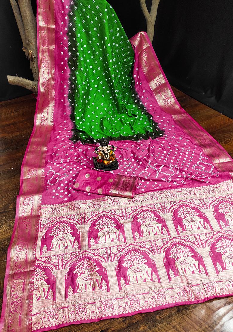 Light Pink Zari Silk Saree Set