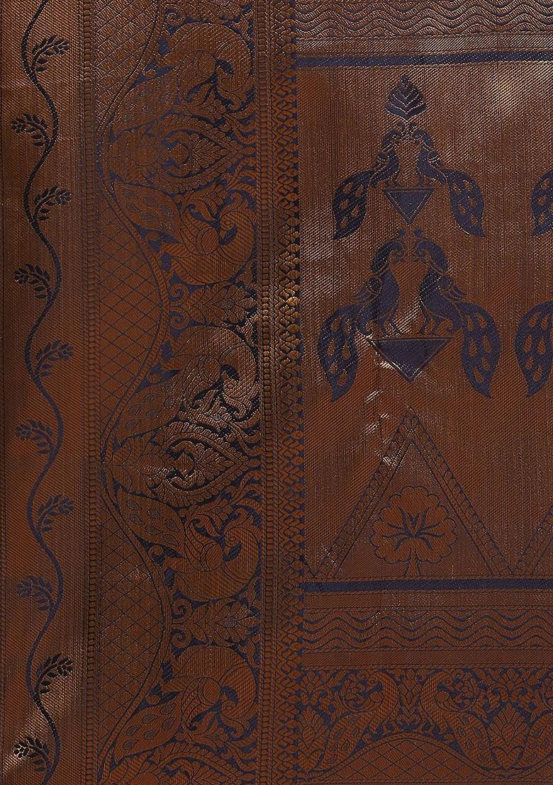 Pink Embroidered Silk Saree Set