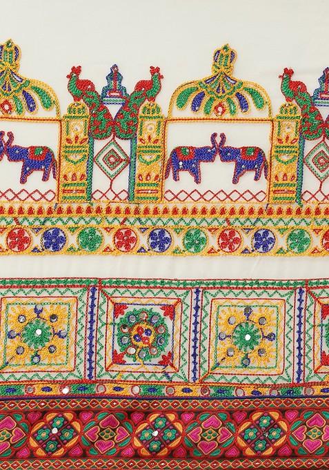 Green Bandhani Georgette Saree Set