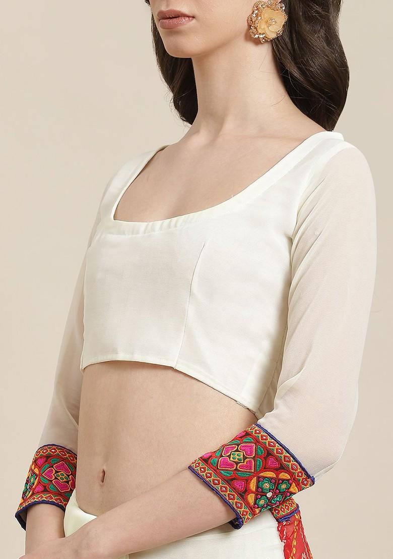 Red Bandhani Georgette Saree Set