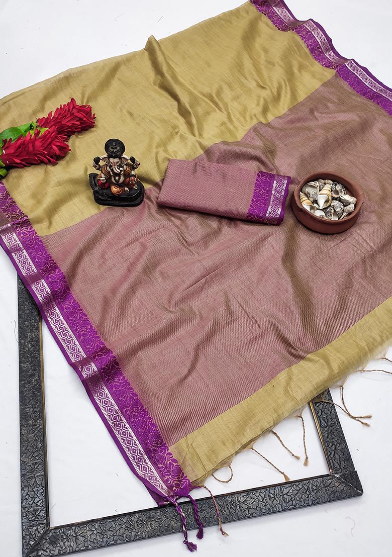 Gold Weaving Silk Saree Set
