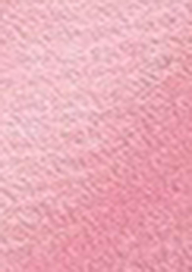 Pink Abstract Print Chiffon Saree Set