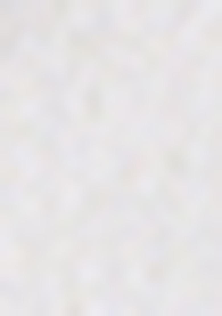 Off White Block Print Cotton Saree Set