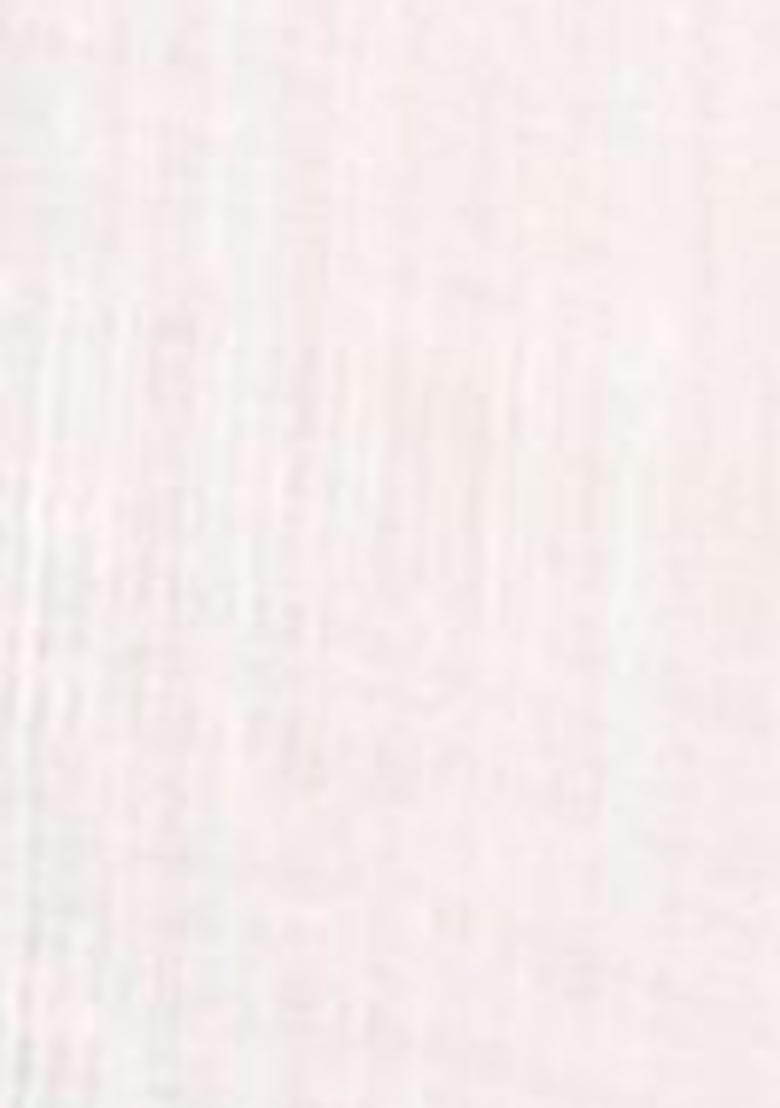 Off White Abstract Print Poly Blend Saree Set