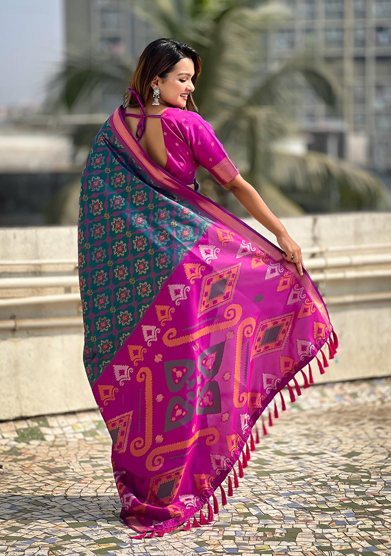 Green Zari Woven Silk Saree Set