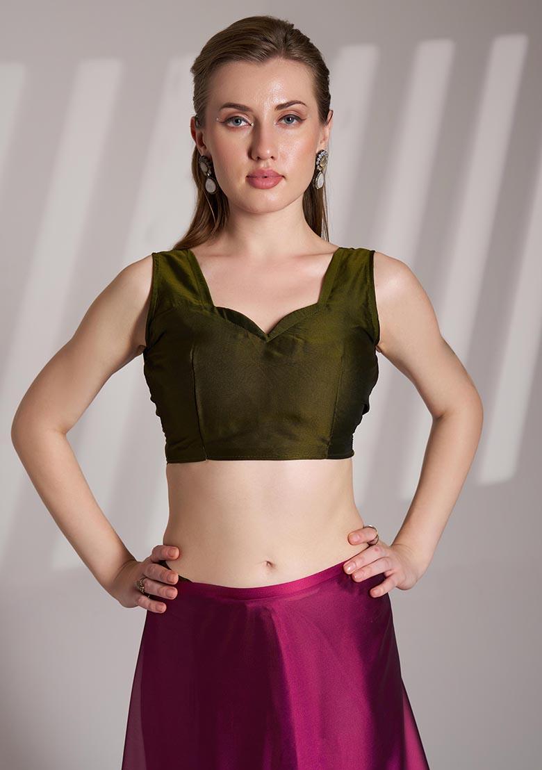 Pink Weaving Satin Saree Set