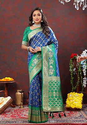 Red Woven Kanjivaram Silk Saree Set