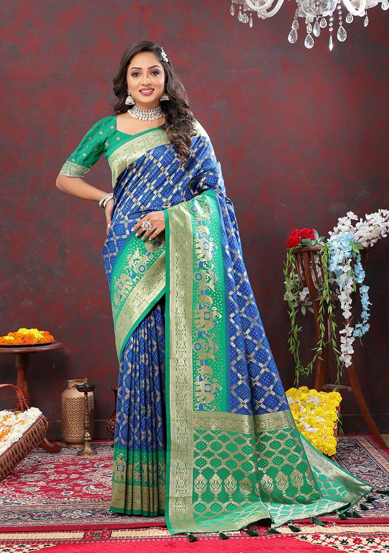 Red Woven Kanjivaram Silk Saree Set