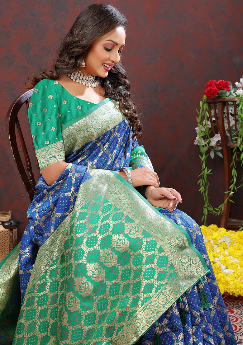 Red Woven Kanjivaram Silk Saree Set