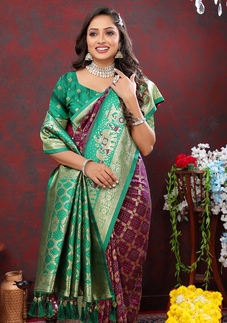 Royal Blue Woven Kanjivaram Silk Saree Set