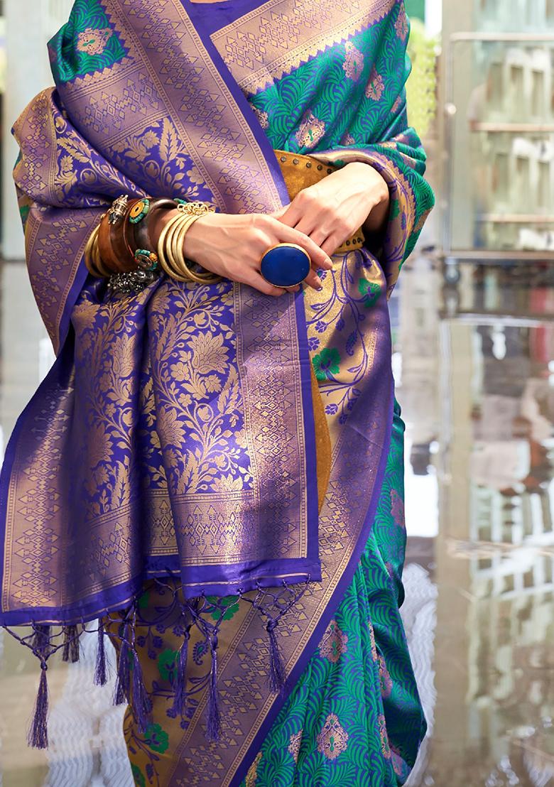 Green Zari Weaving Silk Sarees