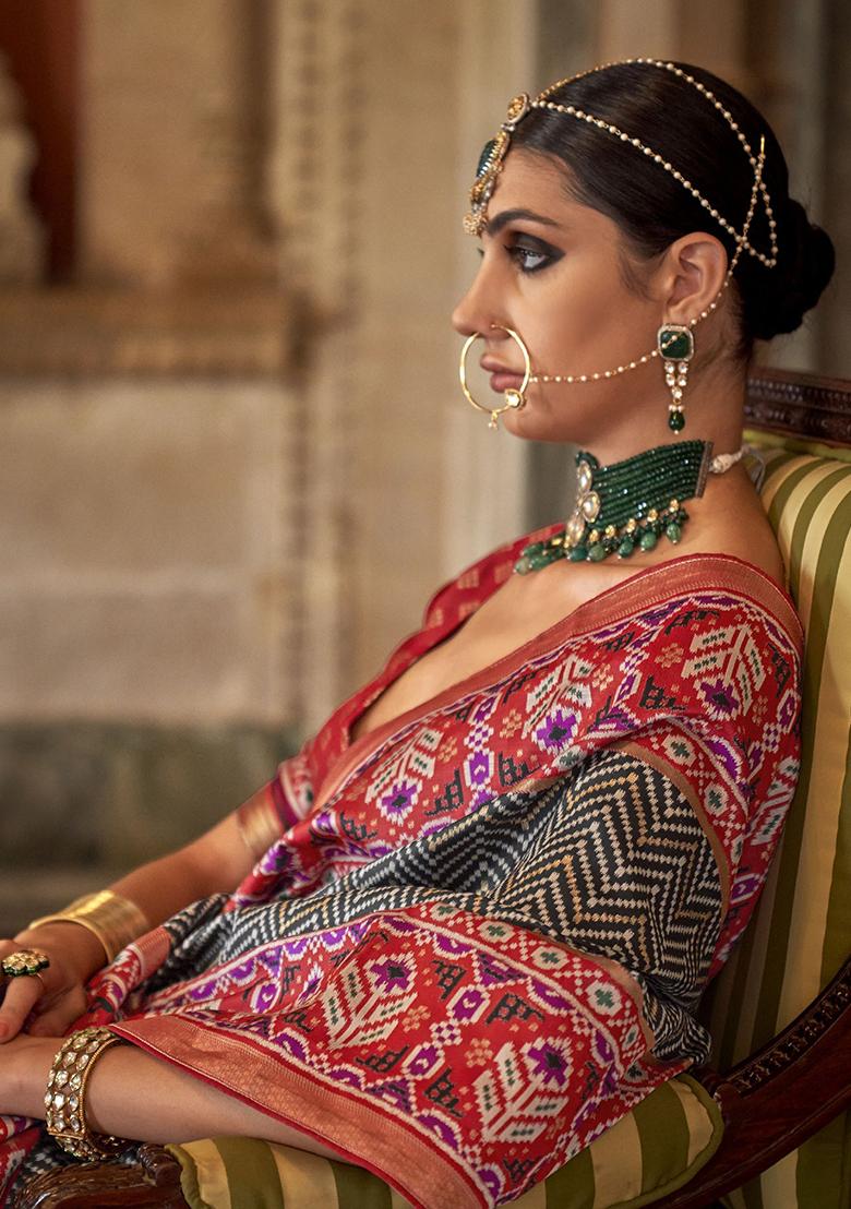 Black Printed Patola Sarees