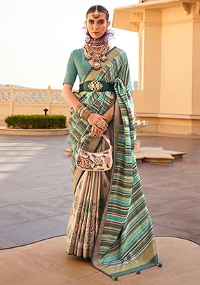 Multicolour Printed Silk Sarees