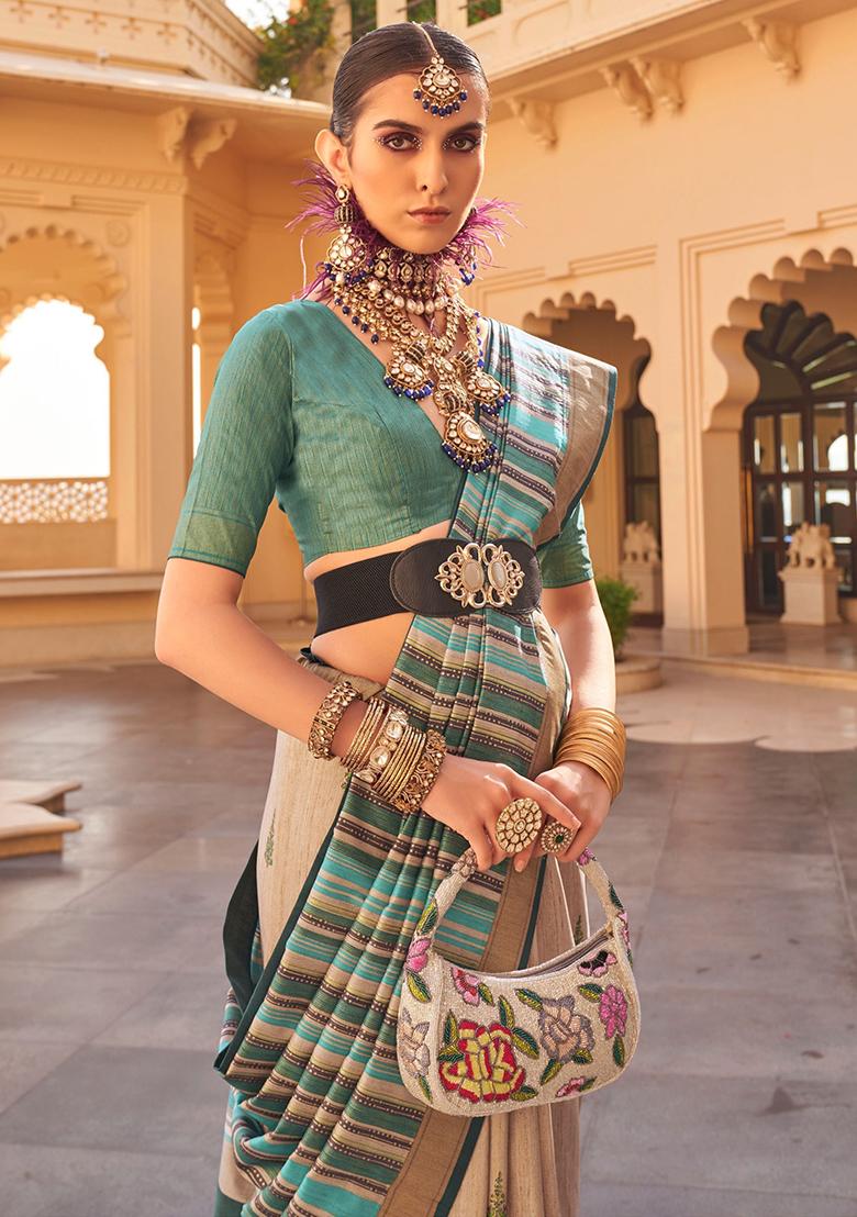 Multicolour Printed Silk Sarees