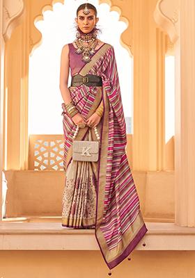 Multicolour Printed Silk Sarees
